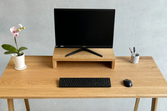 Monitor riser on desk