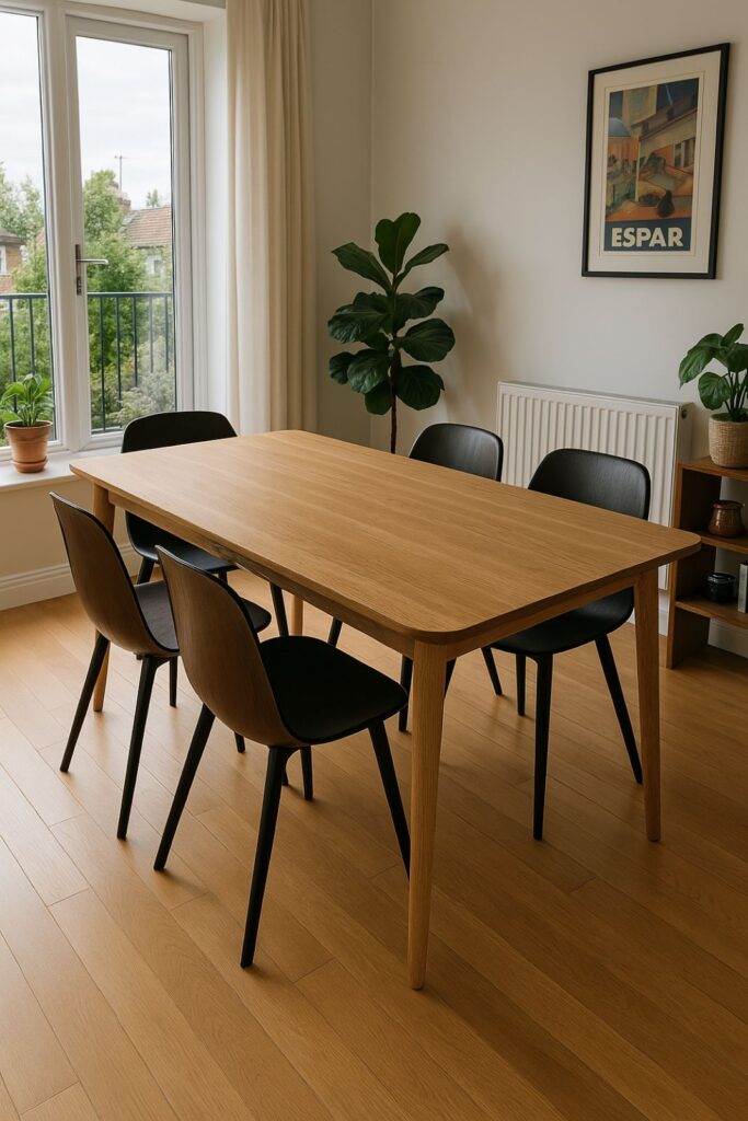 Solid oak dining table uk - handmade Tablemaker