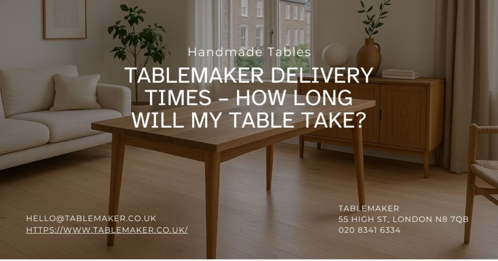Tablemaker Delivery Times – How Long Will My Table Take - Tablemaker