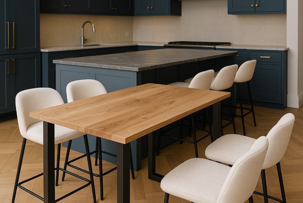 Dining room table in London home