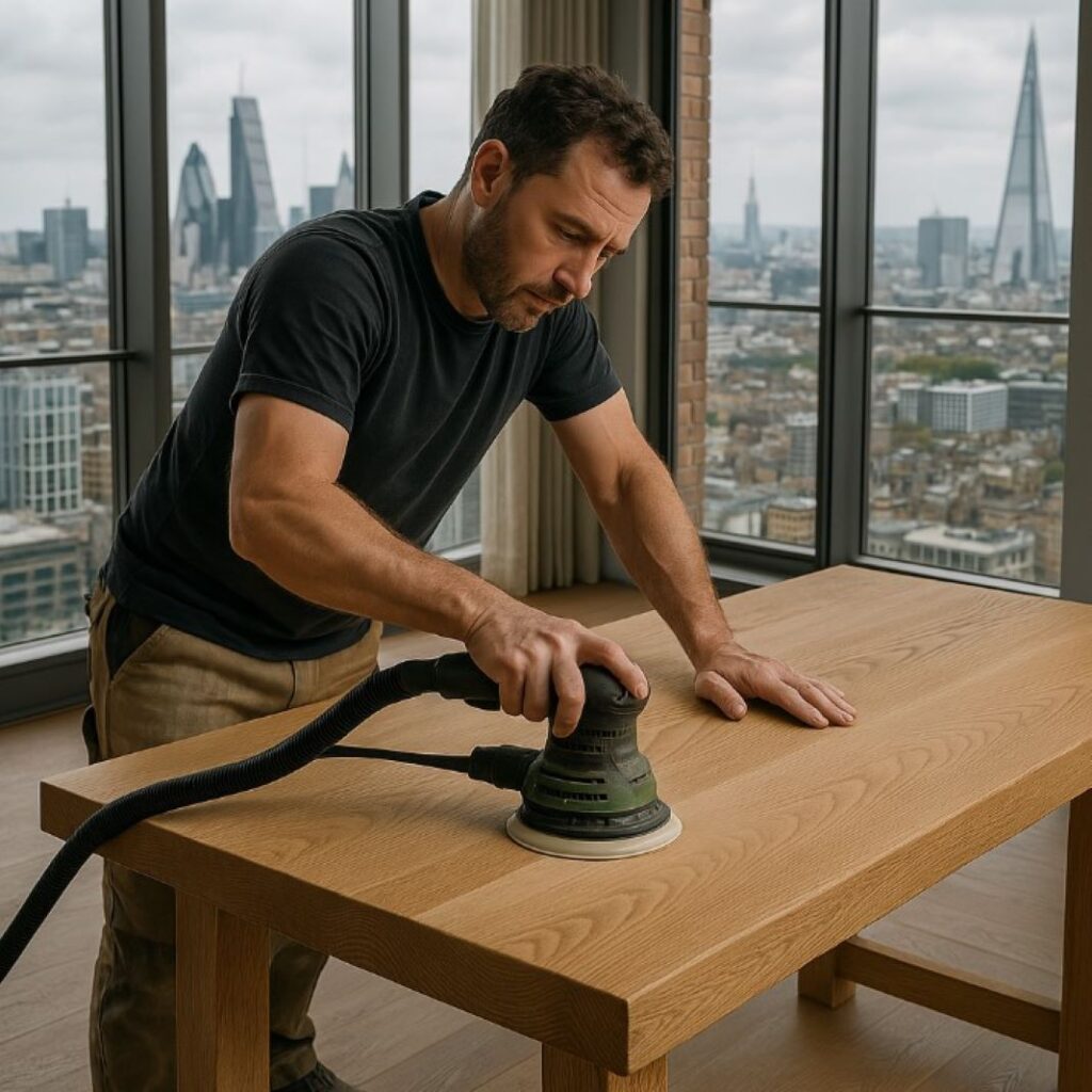 Table sanding by expert in London