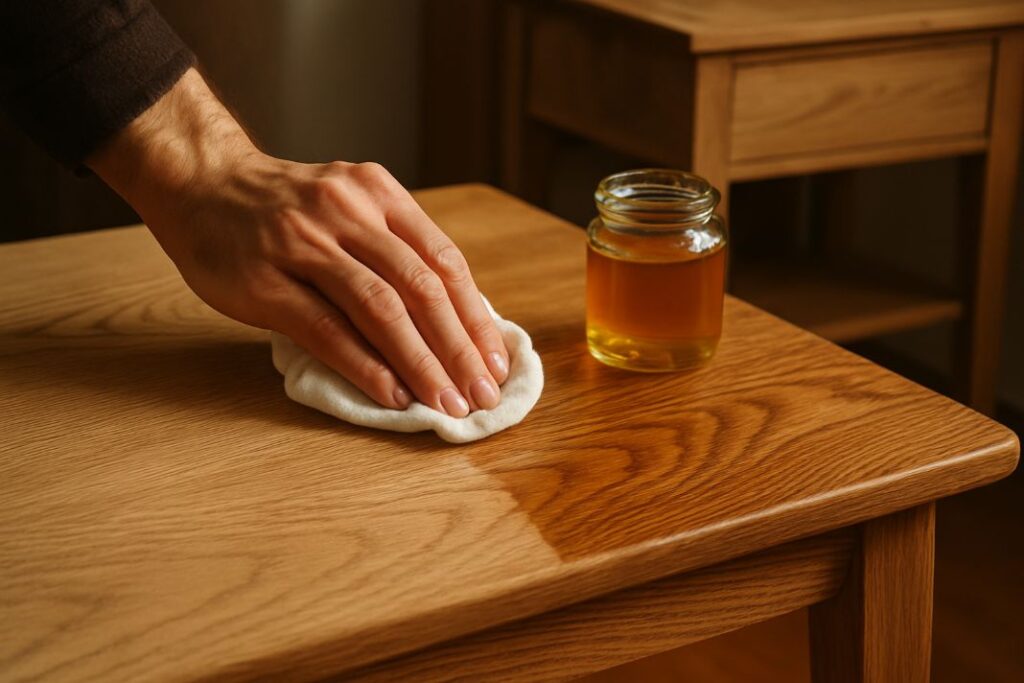 hardwax oil to care for wooden tables - Tablemaker