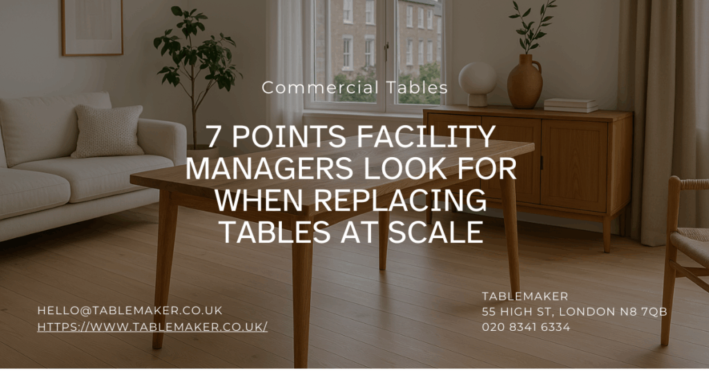 7 Points Facility Managers Look for When Replacing Tables at Scale Tablemaker