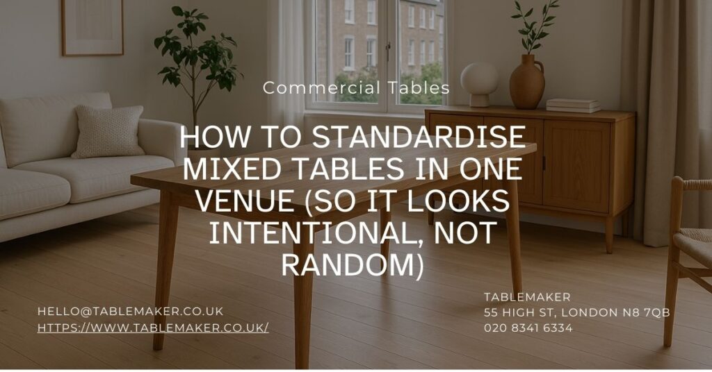 How to Standardise Mixed Tables in One Venue (So It Looks Intentional, Not Random)-Tablemaker