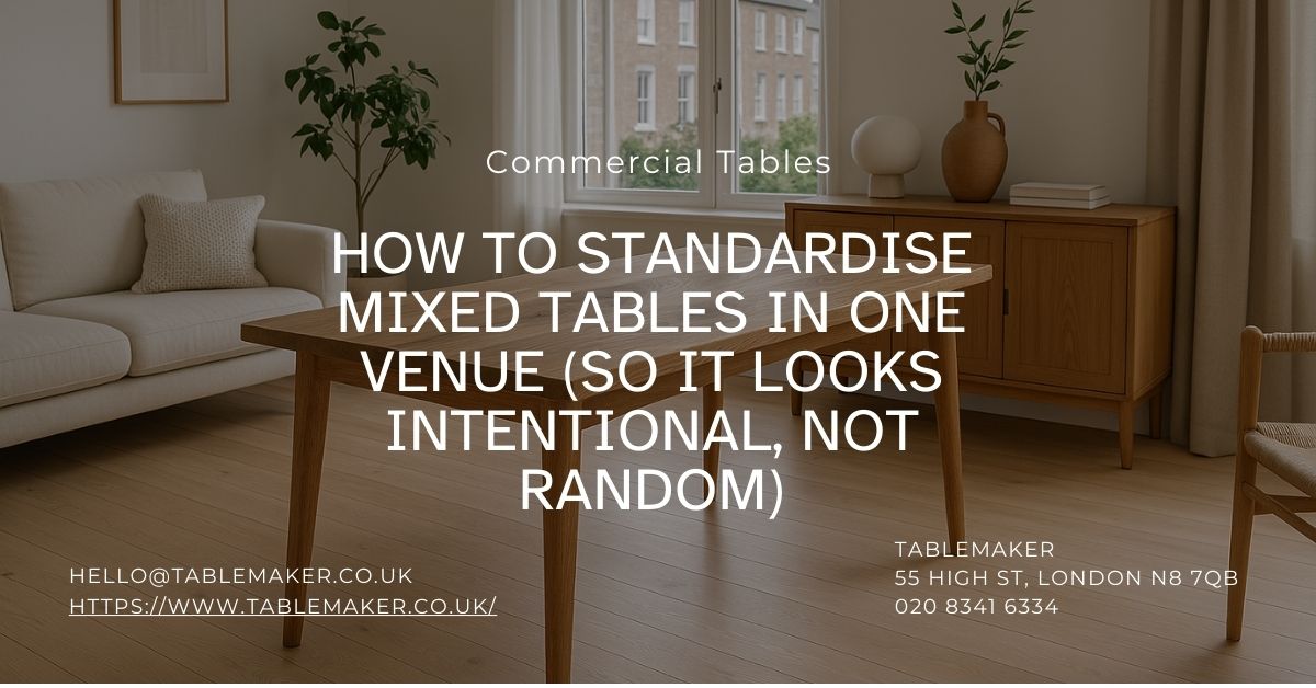 How to Standardise Mixed Tables in One Venue (So It Looks Intentional, Not Random)-Tablemaker