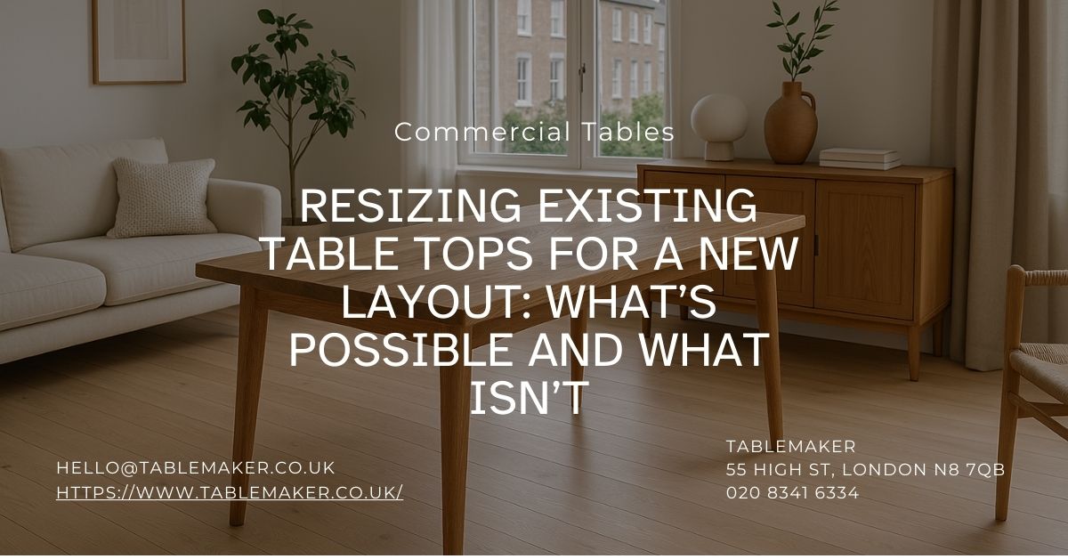 Resizing Existing Table Tops for a New Layout What’s Possible and What Isn’t-Tablemaker