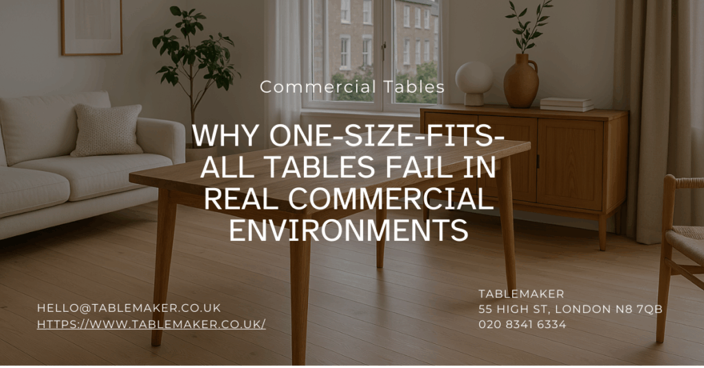 Why One-Size-Fits-All Tables Fail in Real Commercial Environments Tablemaker