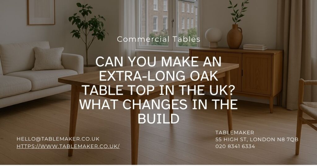 Can You Make an Extra-Long Oak Table Top in the UK What Changes in the Build-Tablemaker