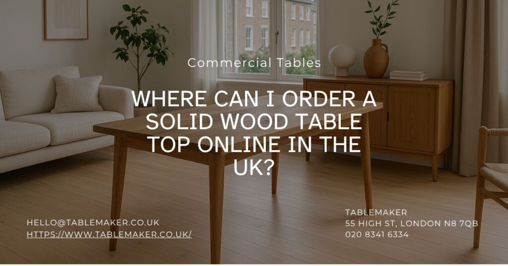 Where Can I Order a Solid Wood Table Top Online in the UK-Tablemaker