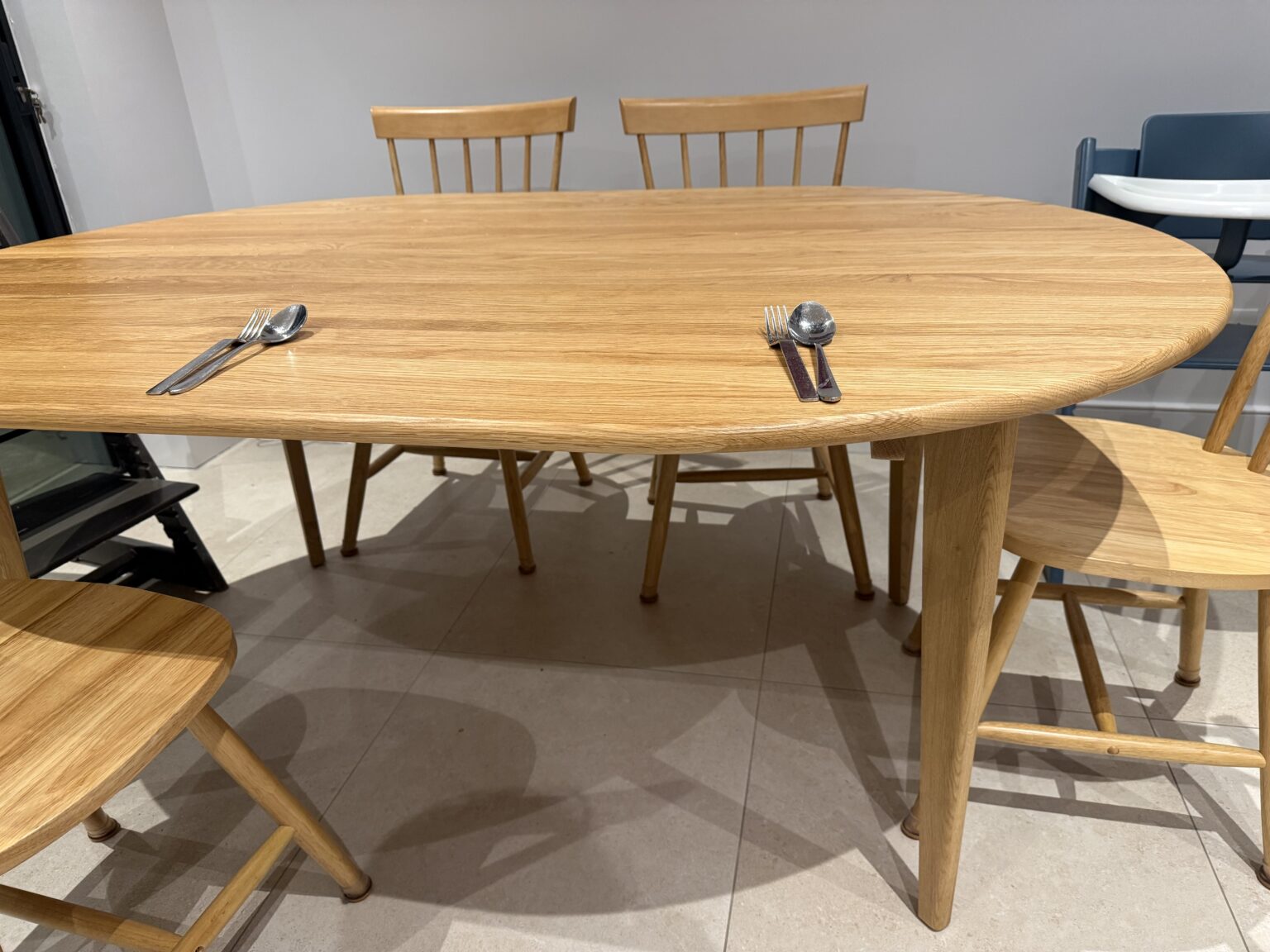 Curved Top ATO Legs and solid oak table top