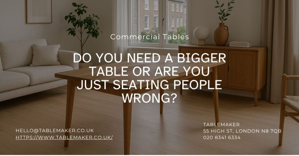 Do you need a bigger table or are you just seating people wrong-Tablemaker