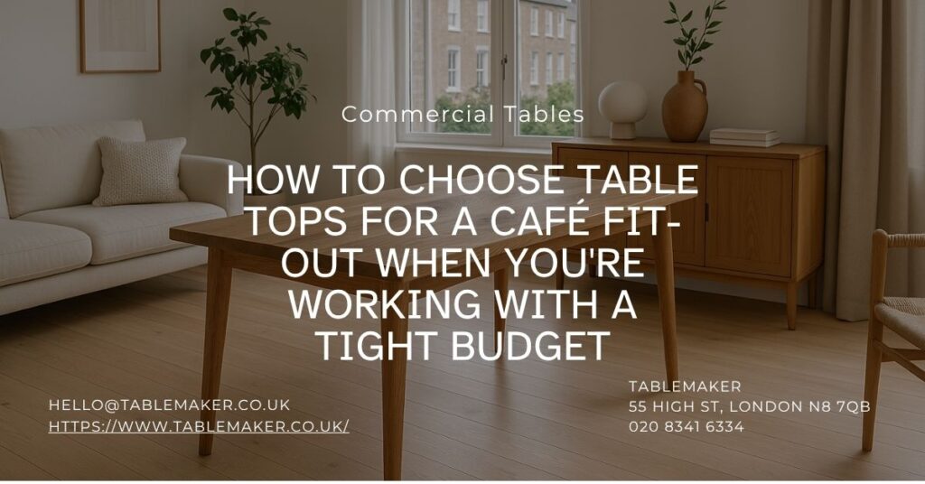 How to choose table tops for a café fit-out when you're working with a tight budget-Tablemaker