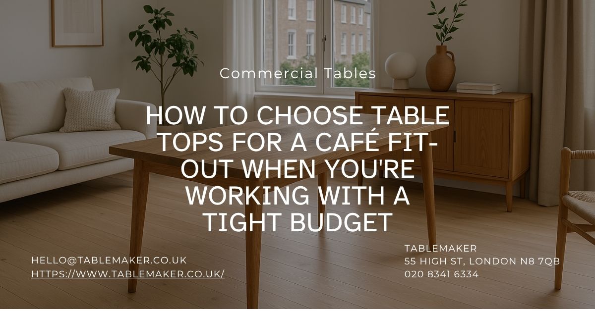 How to choose table tops for a café fit-out when you're working with a tight budget-Tablemaker