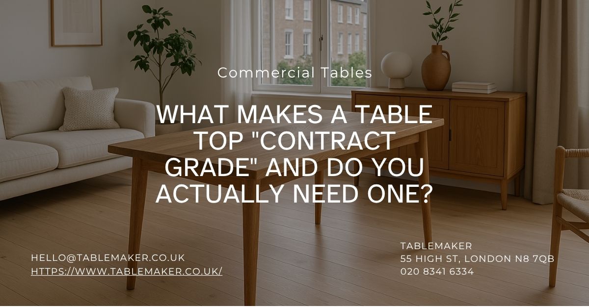 What makes a table top contract grade and do you actually need one-Tablemaker