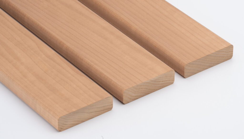 Solid oak boards in the workshop, the same wood all the way through