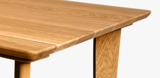 Different edge profiles for solid oak table tops