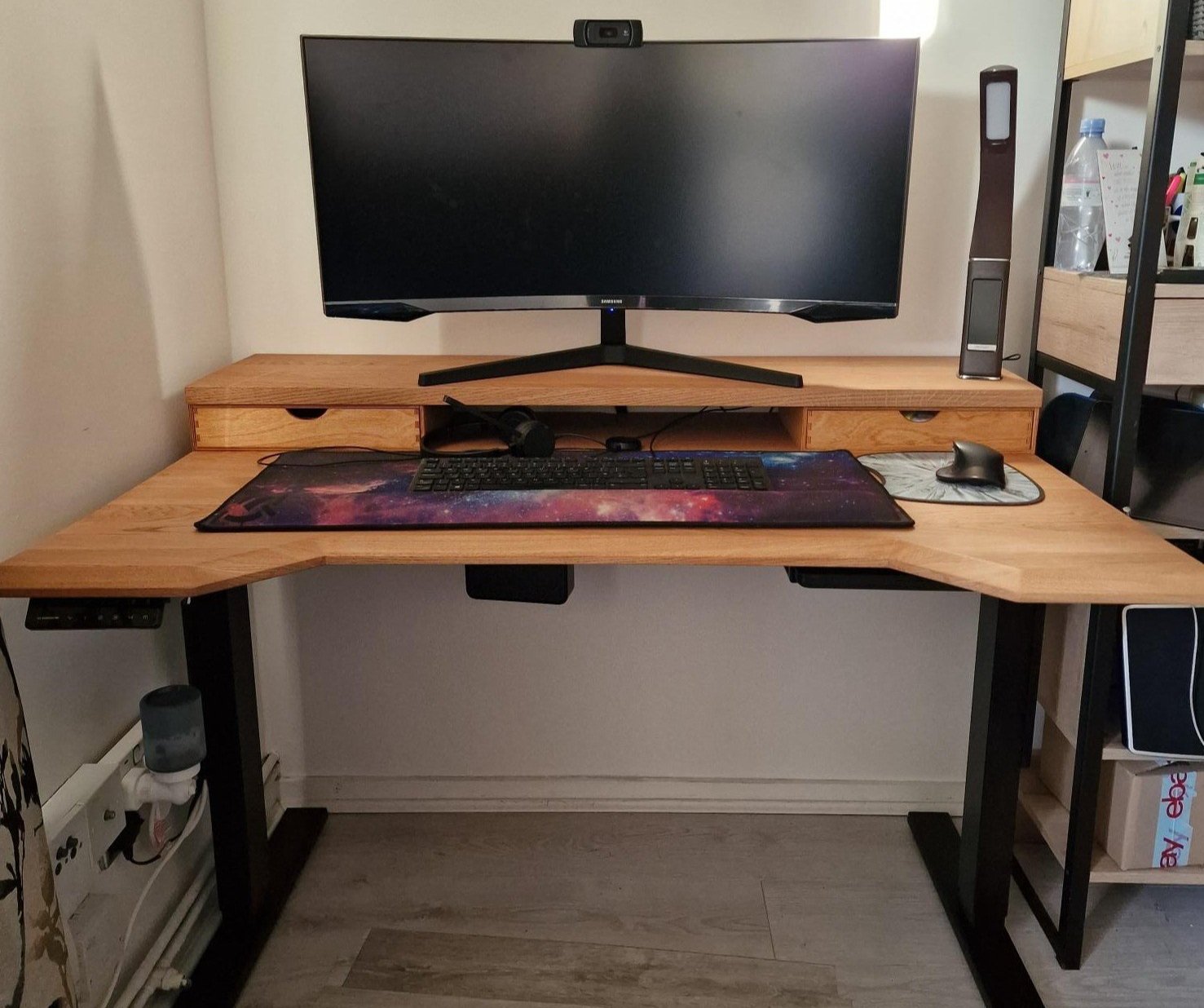 Custom desk top for gaming and standing desk